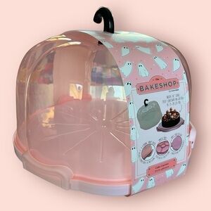 The Bake Shop Pink Pumpkin Cake Carrier Holds 10 Inch Cake Pasteloween Halloween